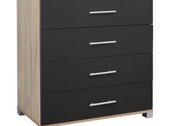 Συρταριέρα HM2204.04 Sonama-Grey 83x40x83Υ εκ. Μελαμίνη