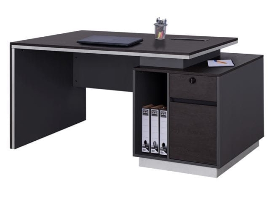Γραφείο Επαγγελματικό Με Δεξί Ντουλάπι Rosewood HM2113R 180X80X76cm