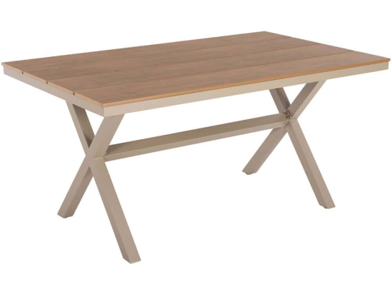 Τραπέζι Κήπου Tawnee HM6037.04 150x89,5x73cm Champagne-Natural
