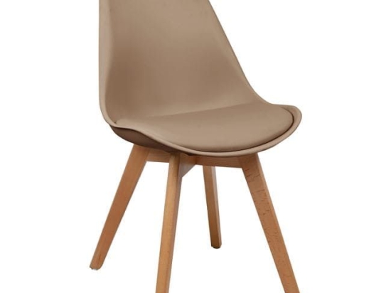 Καρέκλα Vegas HM0033.25 Cappuccino 47X56,5X82Υ εκ. Σετ 4τμχ Ξύλο,Πολυπροπυλένιο