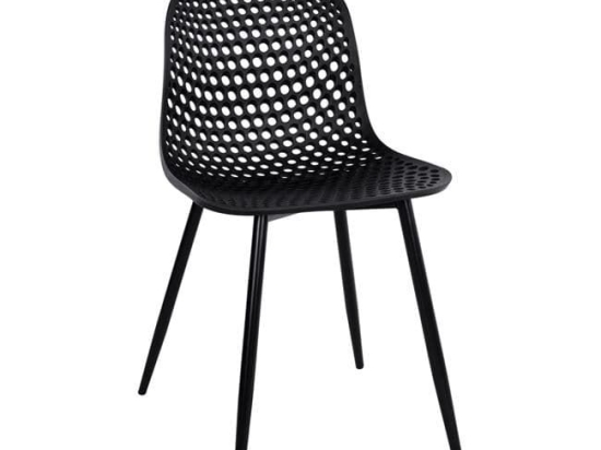 Καρέκλα Milana HM8512.02 Black 47X58X84Υ εκ. Σετ 4τμχ Πολυπροπυλένιο