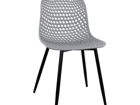 Καρέκλα Milana HM8512.10 Grey 45X51X84Υ εκ. Σετ 4τμχ Πολυπροπυλένιο
