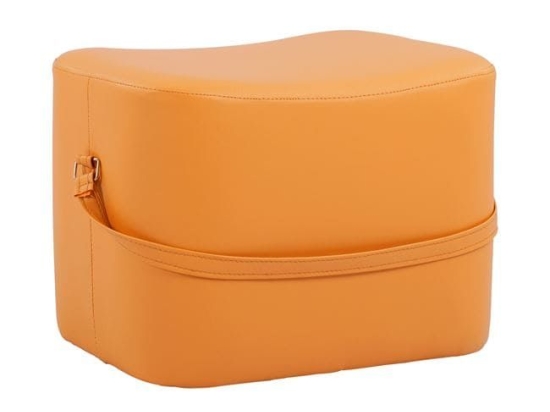 Σκαμπό Beate Yellow HM8630.30 51x34x35Υ εκ. Τεχνόδερμα
