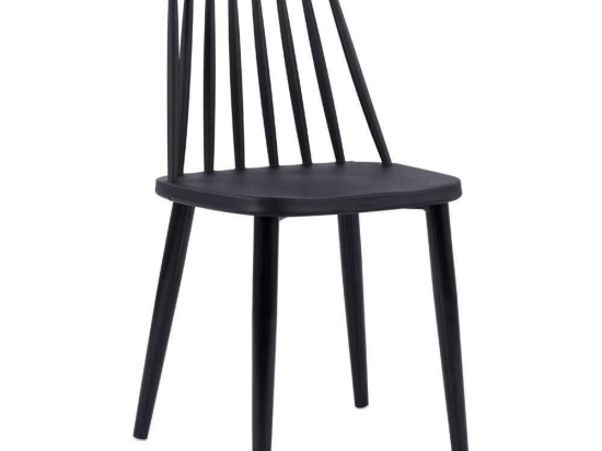 Καρέκλα Vanessa HM8052.12 43x46,5x82cm Black Σετ 4τμχ Μέταλλο,Πολυπροπυλένιο