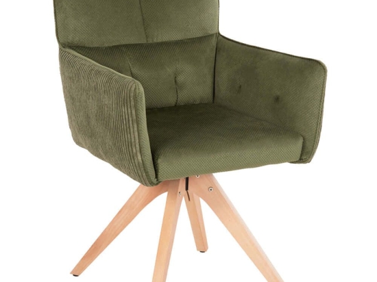 Πολυθρόνα Quill HM9843.05 61x57,5x91cm Green Ξύλο,Ύφασμα