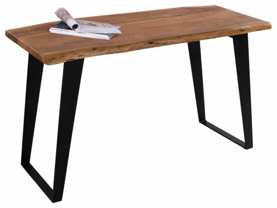 Κονσόλα Alicia HM8172.11 Από Μασίφ Ξύλο Ακακίας 130x47x77cm Natural Μέταλλο,Ξύλο