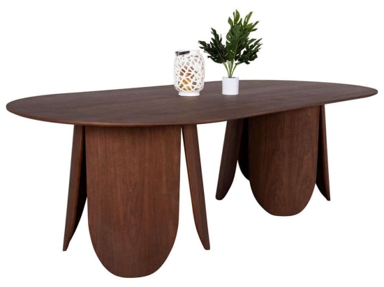 Τραπέζι Οβάλ Denty HM9611.02 240x120x75cm Walnut-Oak Mdf