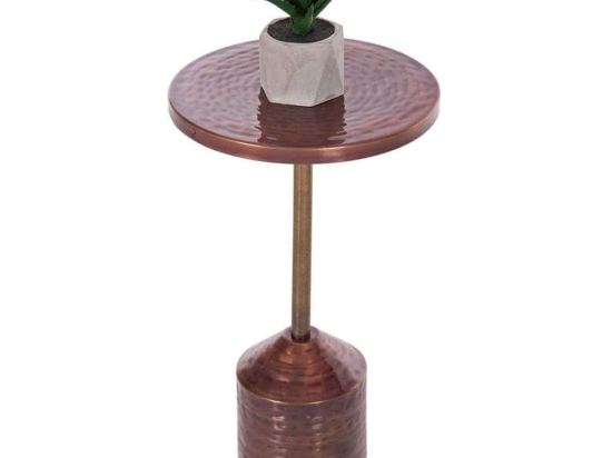 Τραπεζάκι Βοηθητικό Bombay HM4251.06 Φ25,5x51,5cm Copper Μέταλλο