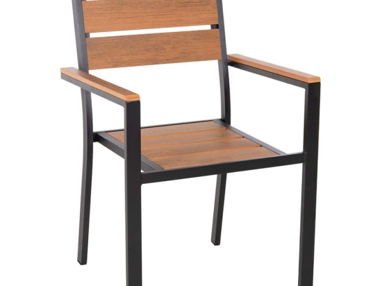 Πολυθρόνα Saga HM5981.02 55x55x86cm Natural-Black