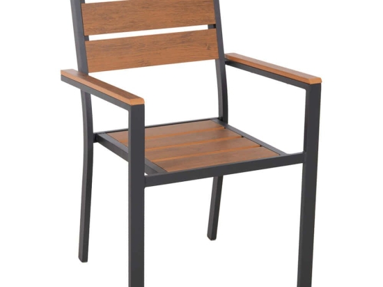 Πολυθρόνα Saga HM5981.03 55x55x86cm Natural-Anthracite