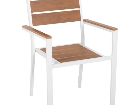 Πολυθρόνα Saga HM5981.01 55x55x86cm Natural-White
