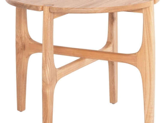 Τραπεζάκι Βοηθητικό Katal HM9932 Φ59,5x50,5cm Natural