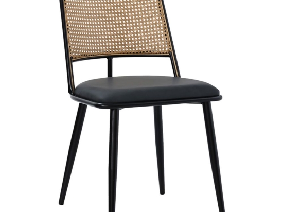 Καρέκλα Giulia 058-000065 49x52x80cm Natural-Dark-Grey