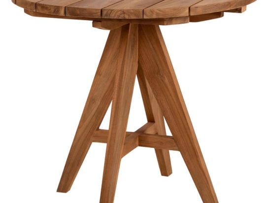 Τραπέζι Κήπου Leo HM9623.11 Φ80x75cm Natural