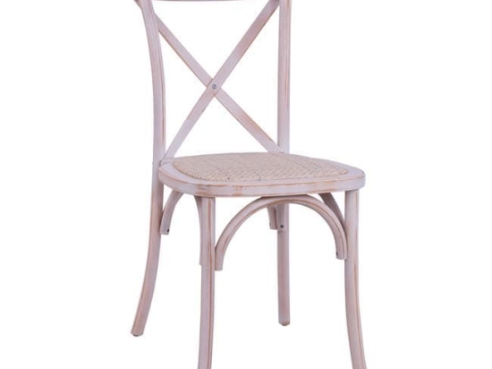 Καρέκλα Owen White Wash HM8575.04 45x55,5x90 εκ. Ξύλο,Ψάθα