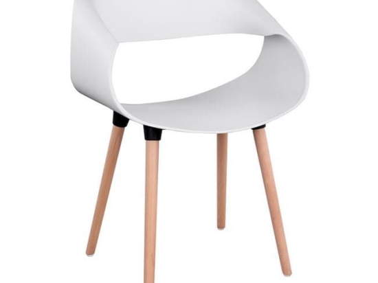 Πολυθρόνα Maggie HM8600.01 White 59x53x80Υ εκ. Σετ 2τμχ Ξύλο,Πολυπροπυλένιο
