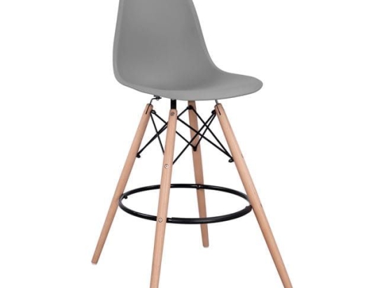 Σκαμπό Bar Rerana HM0173.10 Grey 58x56x107Υ εκ. Σετ 4τμχ Ξύλο,Πολυπροπυλένιο