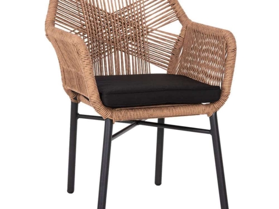 Πολυθρόνα Topin HM6048.02 57x65x84cm Black-Beige