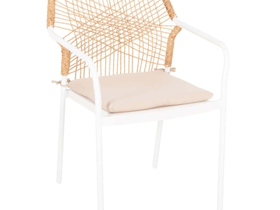 Πολυθρόνα Trotter HM5865.12 56x60x85cm White-Beige