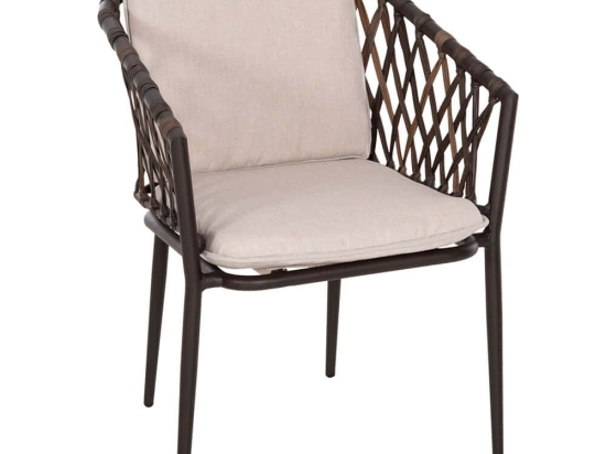 Πολυθρόνα Bolly HM6080 58,5x67x86cm Brown-Beige