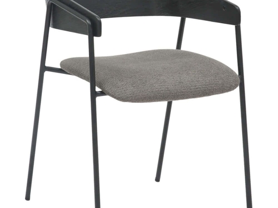 Καρέκλα Korin HM9975.02 54x51x72,5cm Black-Grey Μέταλλο,Ύφασμα