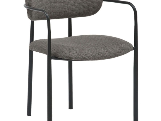 Καρέκλα Kritter HM9994.02 58x53x76cm Grey Μέταλλο,Ύφασμα