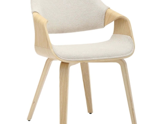 Καρέκλα Netto HM9976.01 55x56x83,5cm Oak-Beige Ξύλο,Ύφασμα