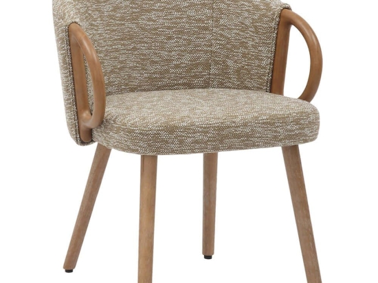 Καρέκλα Rig HM9979.01 59x58,5x72,5cm Beige Ξύλο,Ύφασμα