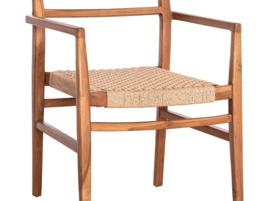 Πολυθρόνα Herrin HM18230 58x56x80cm Natural Ξύλο,Σχοινί