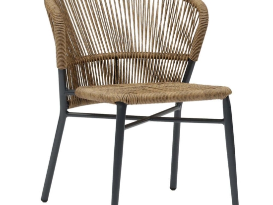 Καρέκλα Lynn HM6267.01 57x61x79cm Natural-Anthracite