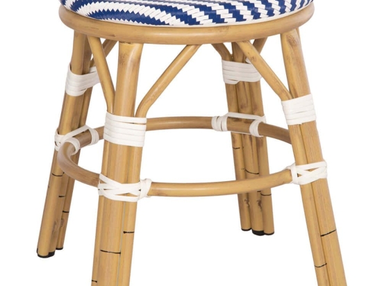 Σκαμπό Chino HM6285.05 Φ36x46cm Blue-White