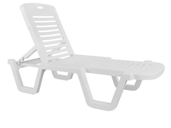 Ξαπλώστρα Παραλίας White Relax 70x190x36Υ εκ.