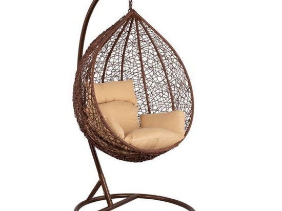 Κρεμαστή Πολυθρόνα-Φωλιά Brown 115x93 HM5540.01 Με Μαξιλάρι