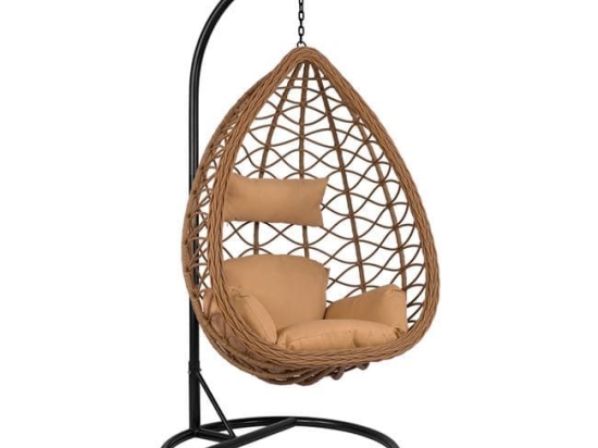 Πολυθρόνα Κρεμαστή Φωλιά HM5677.01 Beige Φ95Χ195Υ εκ.
