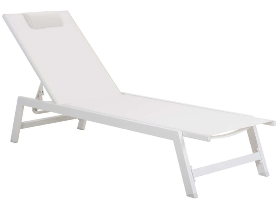 Ξαπλώστρα Με Μαξιλάρι Rabia HM5982.01 191,5x60x89,5cm White