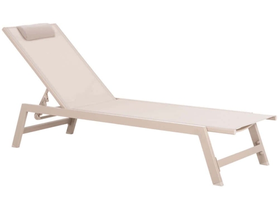 Ξαπλώστρα Με Μαξιλάρι Rabia HM5982.04 191,5x60x89,5cm Champagne
