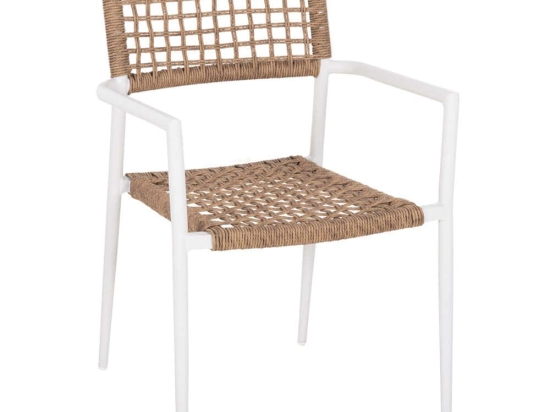 Καρέκλα Trilan HM6044.01 55,5x55x84cm White-Natural
