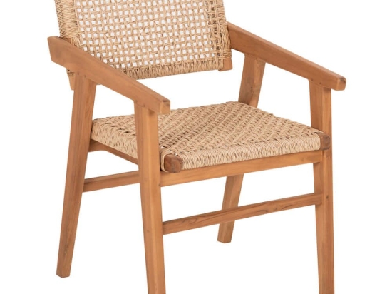 Πολυθρόνα Bjorn HM9403.11 54,5x61x85cm Natural Ξύλο,Σχοινί