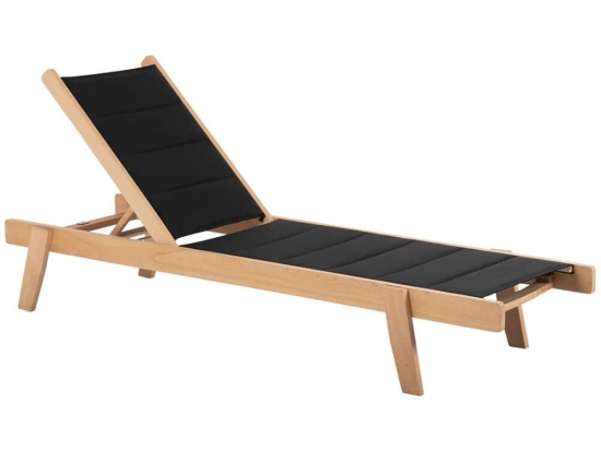 Ξαπλώστρα Milos HM10650.03 204x65x31,5-92,5cm Natural-Black