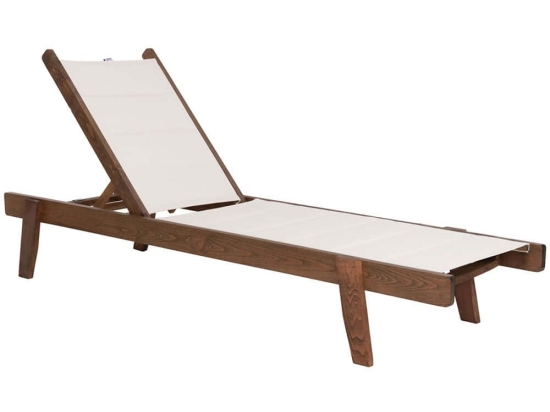 Ξαπλώστρα Milos HM10685.01 204x65x31,5-92,5cm Walnut-Ecru
