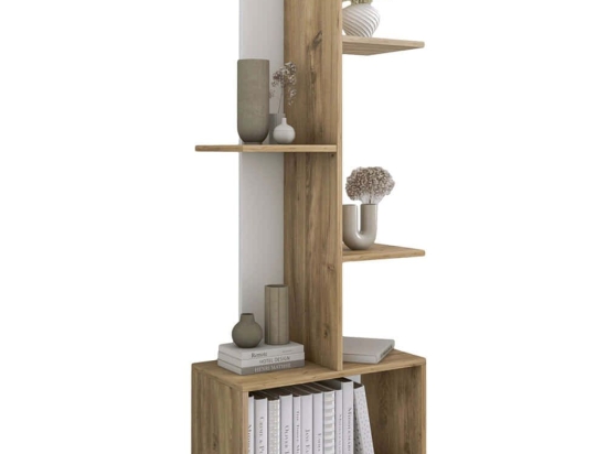 Βιβλιοθήκη Trivio HM18195.03 50x25x127cm White-Pine