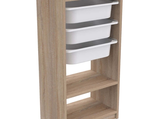 Συρταριέρα Παιδική Sani HM18198.03 45,5x30x92cm Sonoma-White