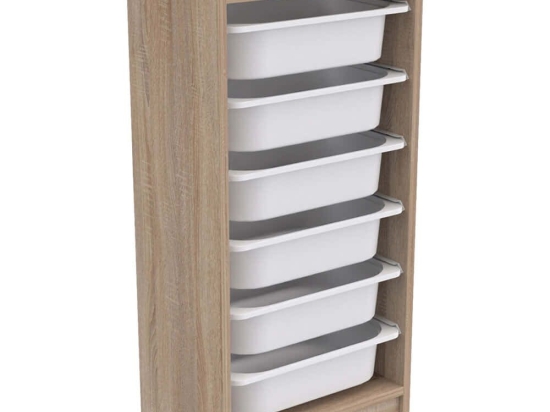 Συρταριέρα Παιδική Sani HM18199.03 45,5x29,6x91,8cm Sonoma-White