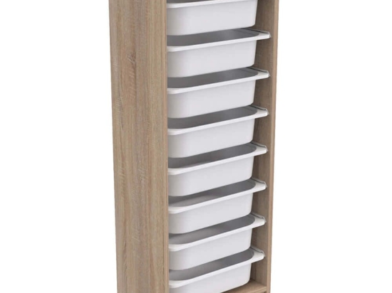 Συρταριέρα Παιδική Sani HM18201.03 45,5x29,6x118,5cm Sonoma-White