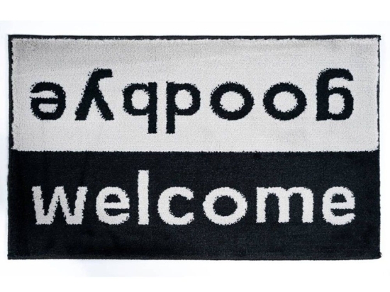 Πατάκι Εισόδου Fashion Welcome 40X67cm Black-Grey Sdim 40X67