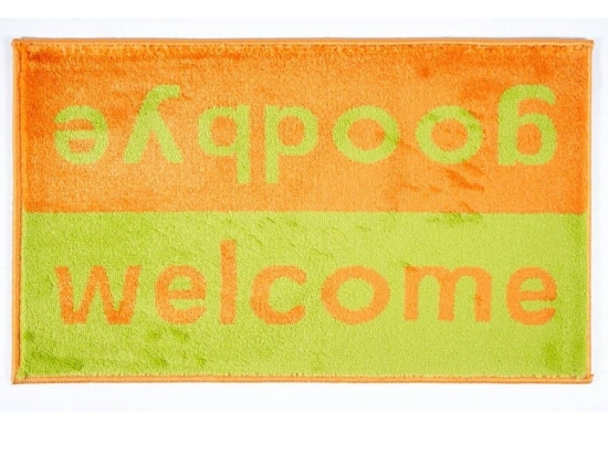 Πατάκι Εισόδου Fashion Welcome 40X67cm Lime Green-Orange Sdim 40X67