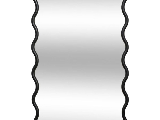 Καθρέπτης Τοίχου Wavy 07.206452 89x59cm Black Πολυπροπυλένιο
