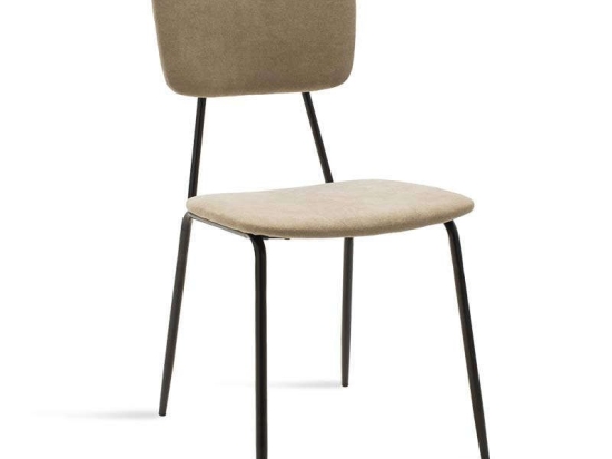 Καρέκλα Tania 096-000010 Beige Μέταλλο,Ύφασμα
