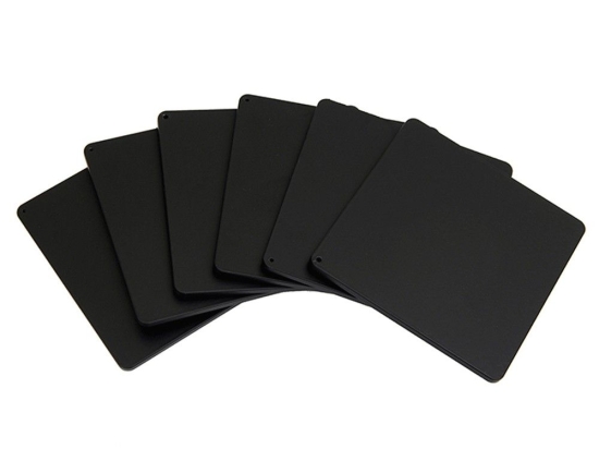Σουβέρ (Σετ 6Τμχ) 10-10-403 10x10x0,3cm Matte Black Pam&Co