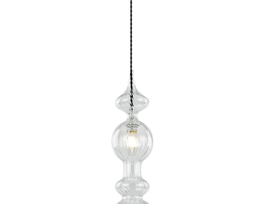 Φωτιστικό Οροφής Κρεμαστό 01151 E14 16x55cm Clear Luma